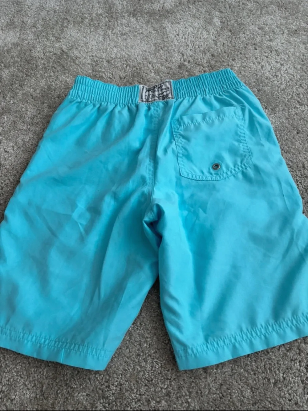 Ralph Lauren boys Turquoise Swim Shorts with Yellow Logo